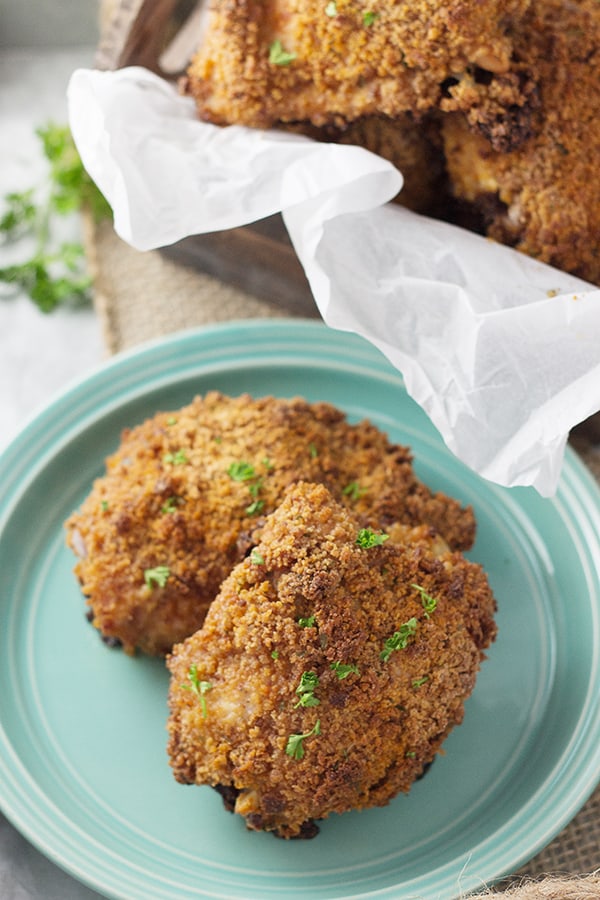 Crispy Oven "Fried" Chicken Thighs Countryside Cravings