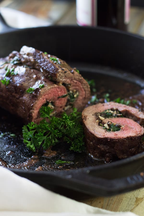 Mushroom and Blue Cheese Stuffed Flank Steak Countryside Cravings