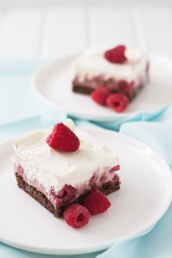 Raspberry Brownie Frozen Yogurt Dessert Countryside Cravings