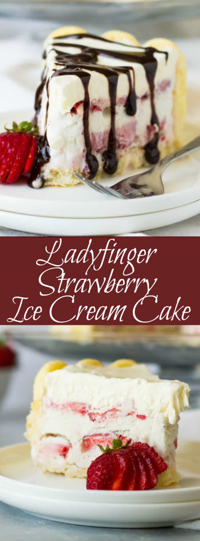 Ladyfinger Strawberry Ice Cream Cake Countryside Cravings Ladyfinger Strawberry Ice Cream Cake Countryside Cravings