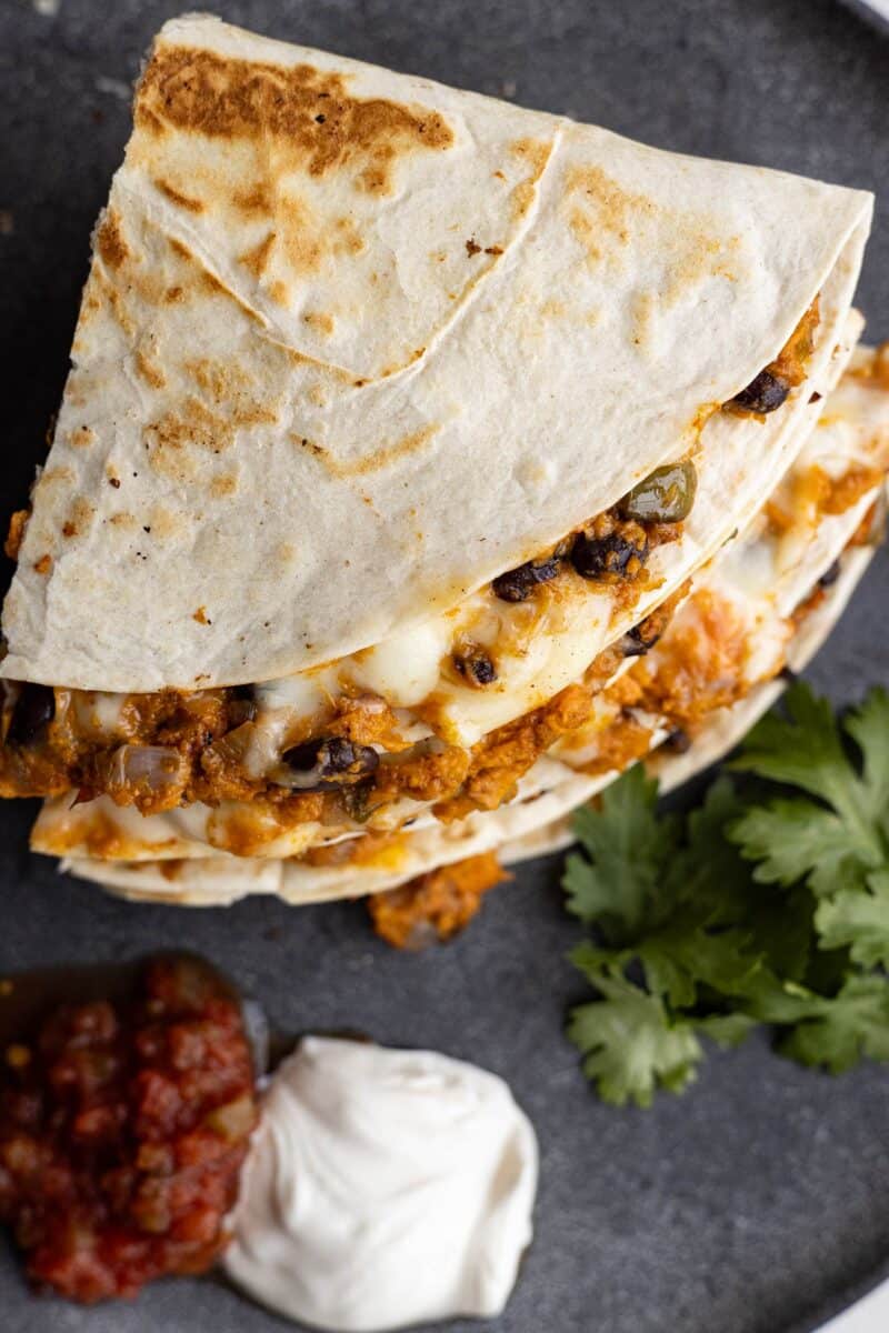 Black Bean Sweet Potato Quesadillas Countryside Cravings