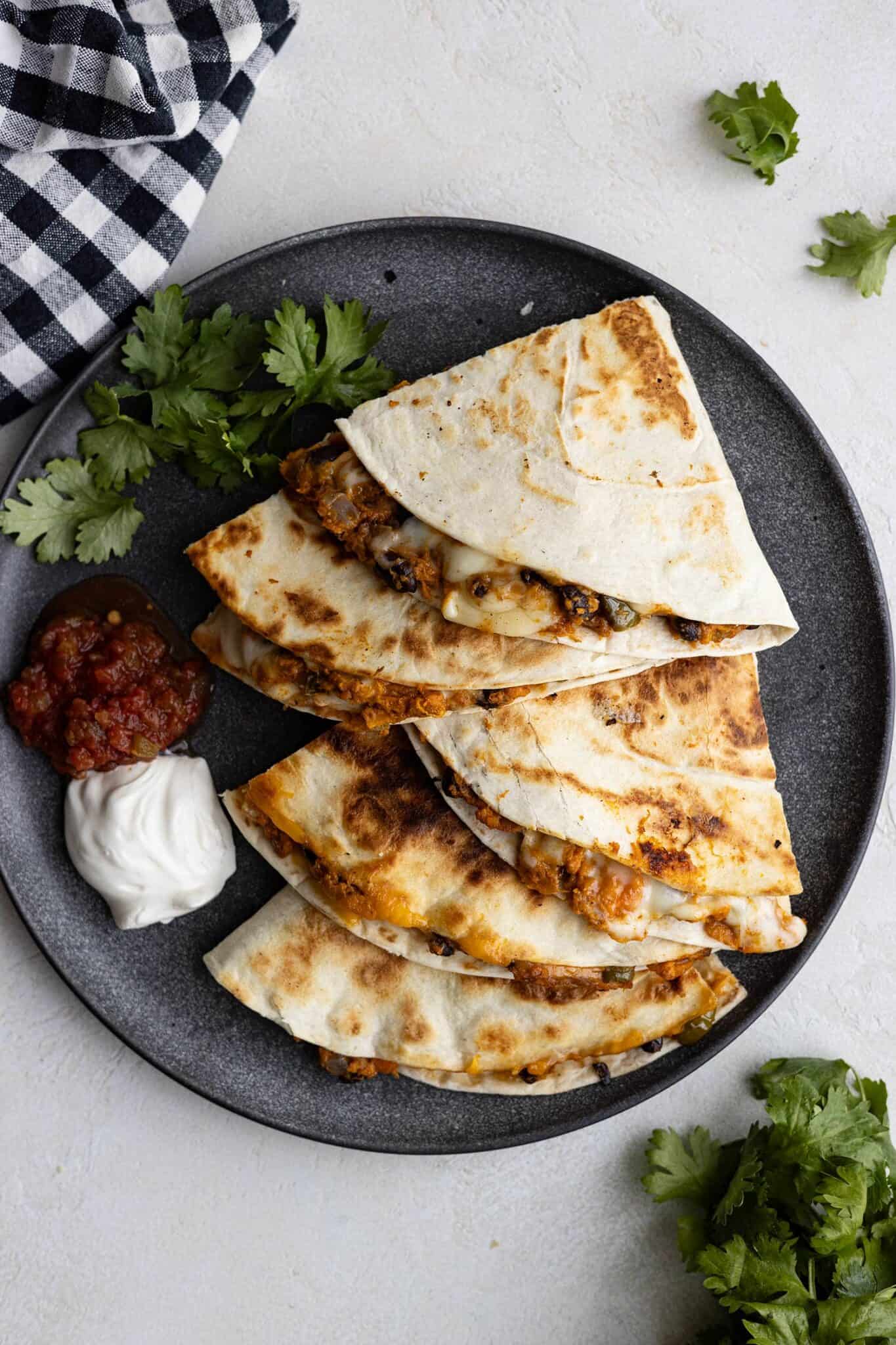 Black Bean Sweet Potato Quesadillas Countryside Cravings