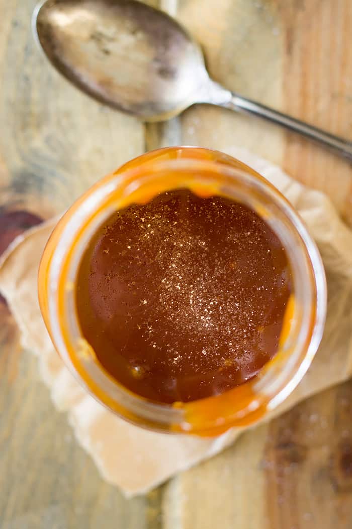 This Salted Caramel Sauce is easy to make and has so much more flavor than the store bought!! It's my favorite to use on ice cream!