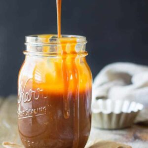 This Salted Caramel Sauce is great for drizzling on cakes, cupcakes, cheesecakes, brownies and ice cream! It's super easy to make and tastes a lot better than the store bought!