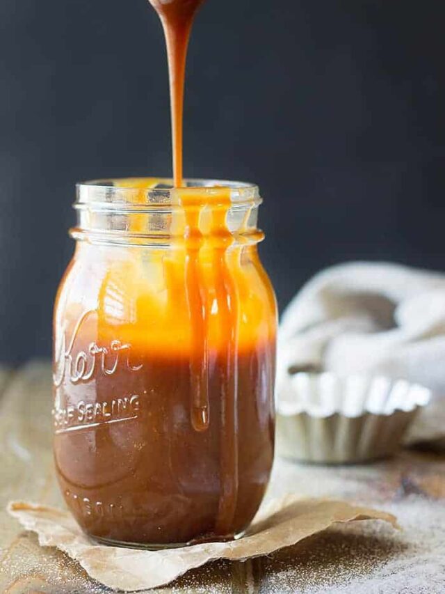 This Salted Caramel Sauce is great for drizzling on cakes, cupcakes, cheesecakes, brownies and ice cream! It's super easy to make and tastes a lot better than the store bought!