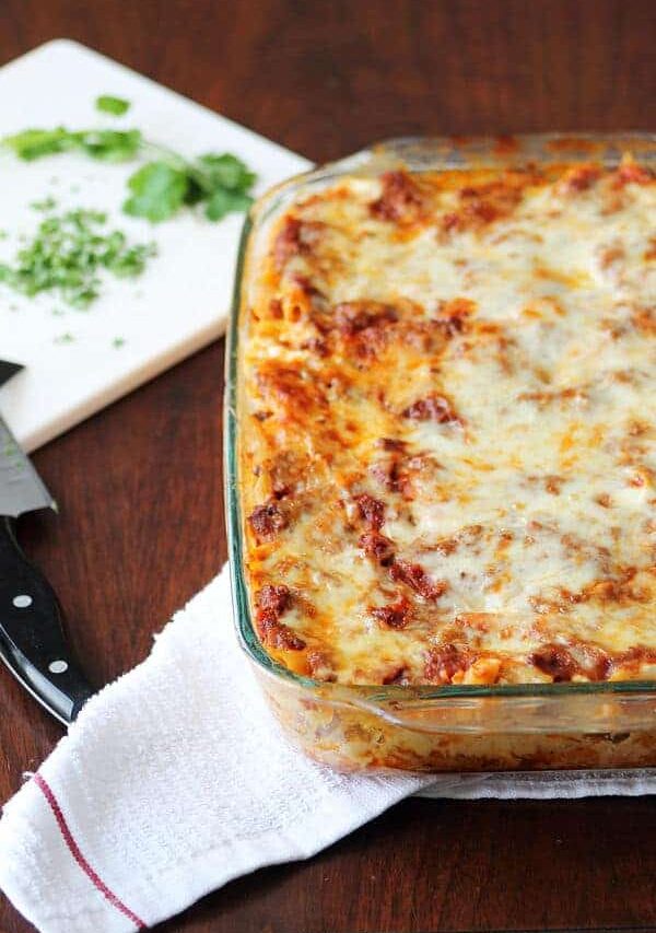 Three Cheese Pasta Bake