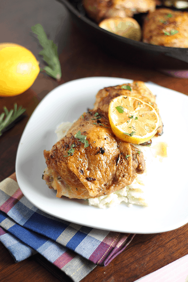 Lemon Garlic Chicken Thighs