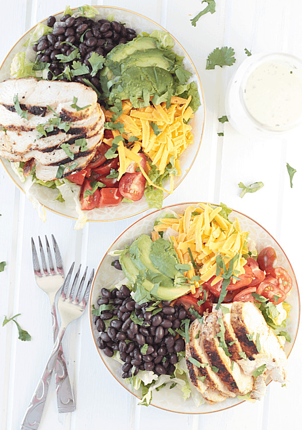 Chicken Taco Salad with Creamy Ranch