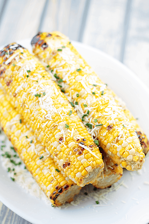 This Parmesan Garlic Grilled Corn makes a great bbq side dish and it's quick!
