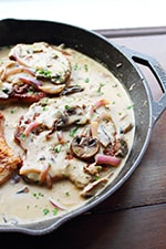 These Pork Chops in Mushroom Gravy are a quick meal made in one pan! | Countryside Cravings