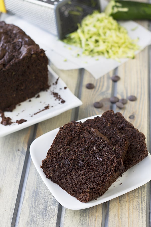 This Double Chocolate Zucchini Muffin Bread is rich, moist and super chocolatey! |Countryside Cravings