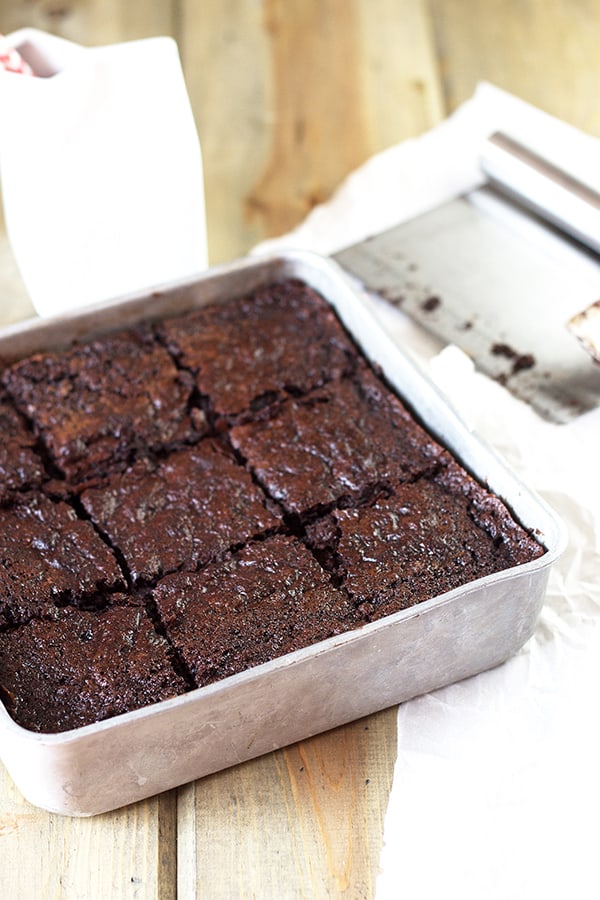 These Zucchini Brownies are a rich, decadent, chocolatey treat! | Countryside Cravings 