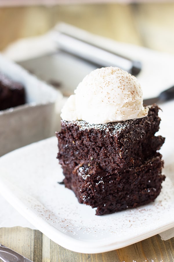 These Zucchini Brownies are a rich, decadent, chocolatey treat! | Countryside Cravings 