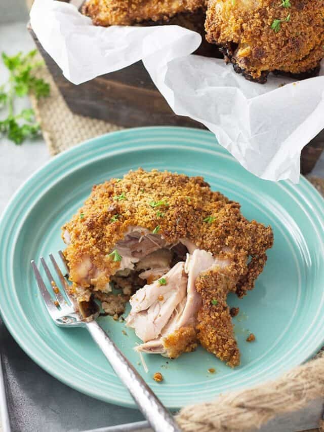Crispy Oven Fried Chicken Thighs Countryside Cravings