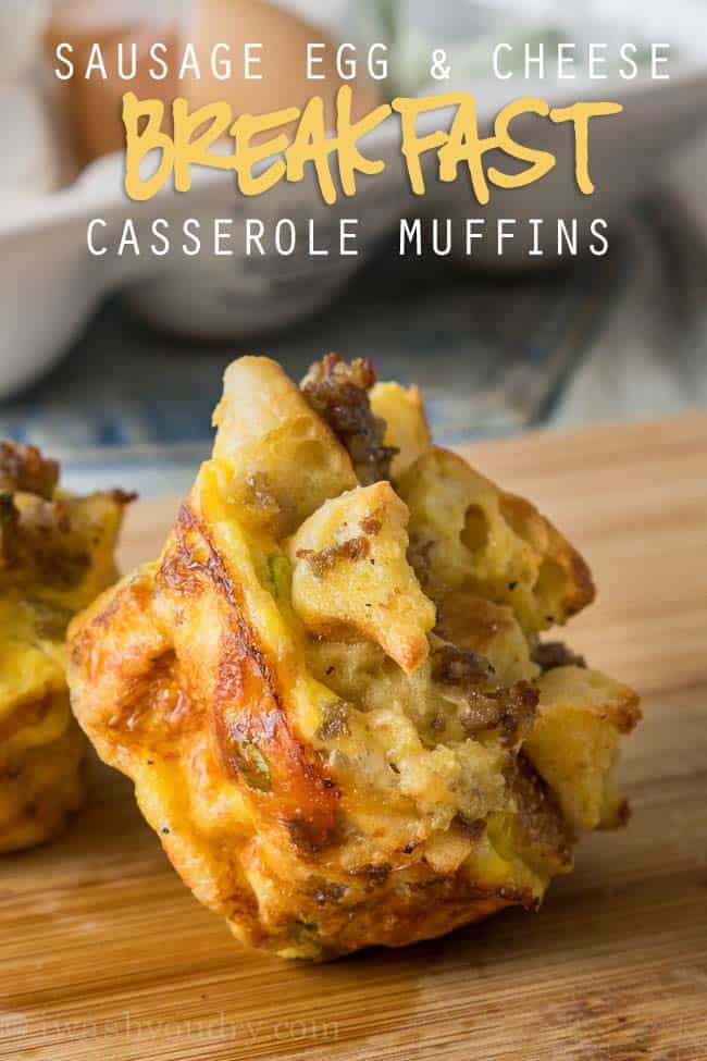 Breakfast Casserole Muffins | I Wash You Dry