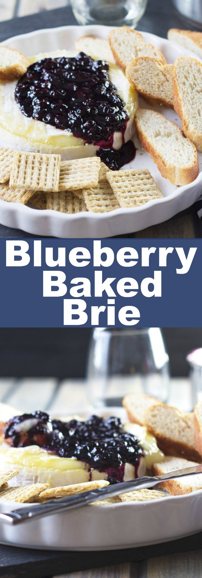 Blueberry Baked Brie -this super easy recipe would make a great appetizer for your next get together! | www.countrysidecravings.com