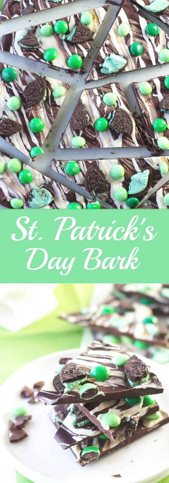 St. Patrick's Day Bark -an easy recipe for a great treat to enjoy on St. Patrick's Day! | www.countrysidecravings.com