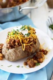 Taco Baked Potatoes are a great way to use up leftover baked potatoes and make for a super satisfying dinner! | www.countrysidecravings.com