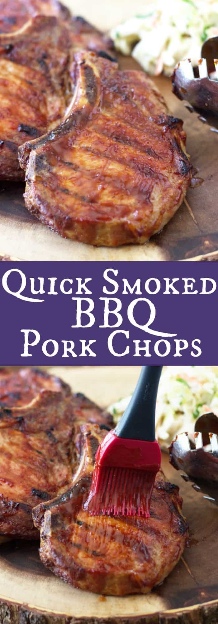 Quick Smoked BBQ Pork Chops are an easy way to get that great smoke flavor without the long smoking process. | www.countrysidecravings.com