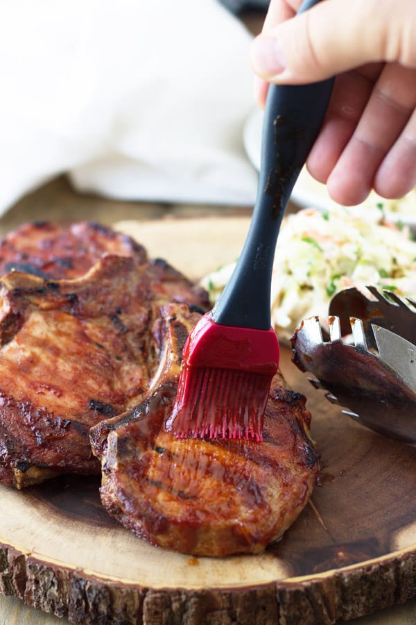 Quick Smoked BBQ Pork Chops are an easy way to get that great smoke flavor without the long smoking process. | www.countrysidecravings.com 