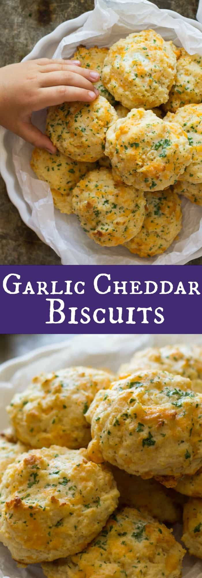 These Garlic Cheddar Biscuits are an easy and quick recipe plus they taste almost the same as Red Lobster's biscuits!!