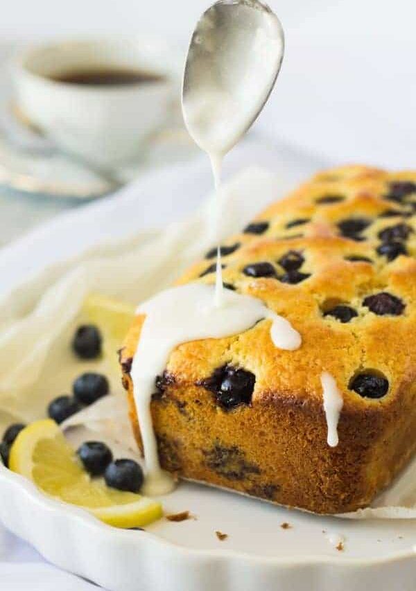 This moist Lemon Blueberry Bread is studded with juicy blueberries and loaded with lemon flavor. The optional lemon glaze adds more flavor and locks in moisture.