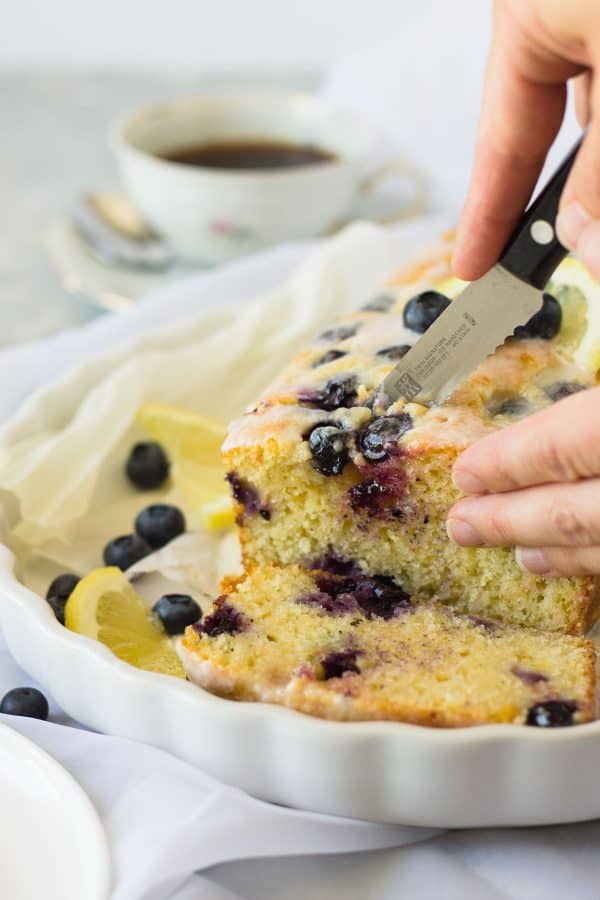 This moist Lemon Blueberry Bread is studded with juicy blueberries and loaded with lemon flavor. The optional lemon glaze adds more flavor and locks in moisture. 