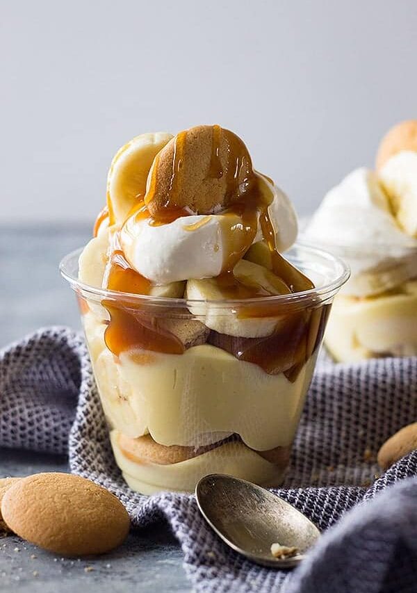 These Homemade Banana Pudding Cups are filled with banana slices, vanilla wafers, homemade vanilla pudding and freshly whipped cream. What more could one want?