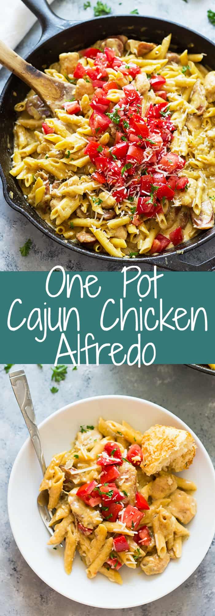 One Pot Cajun Chicken Alfredo is a quick and easy 30 minute meal that is full of flavor! | www.countrysidecravings.com