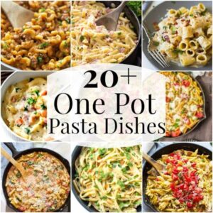 20+ One Pot Pasta Dishes for fast comfort food any day of the week! | www.countrysidecravings.com