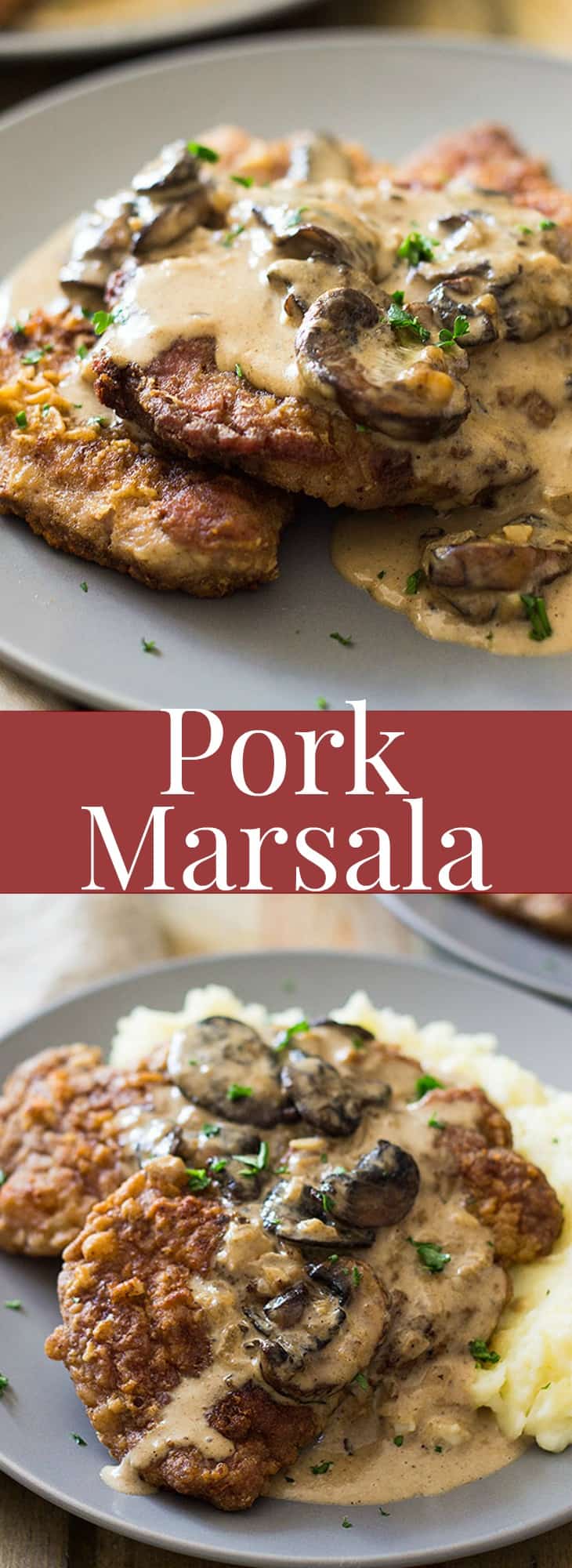 This easy Pork Marsala is full of flavor from the Marsala wine, mushrooms and half and half. | www.countrysidecravings.com