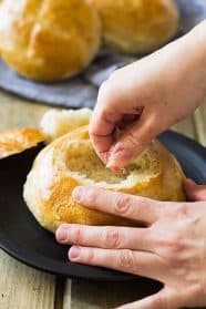 These Homemade Italian Bread Bowls are made with simple ingredients and are perfect for filling with comforting and hearty soups! | www.countrysidecravings.com