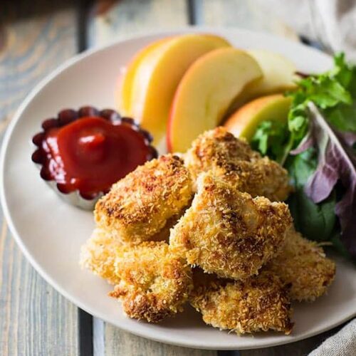 Baked Coconut Chicken Strips - Countryside Cravings