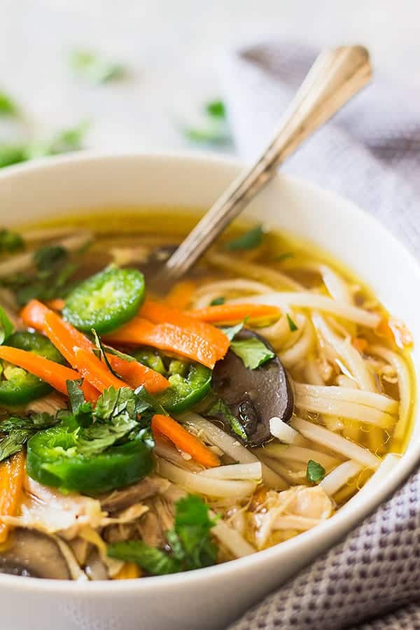 Asian Chicken Noodle Soup (Slow Cooker) - Countryside Cravings