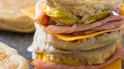 Freezer Breakfast Ham Egg And Cheese Sandwich Countryside Cravings