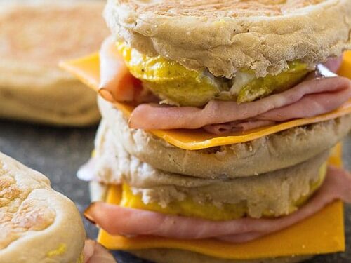 Freezer Breakfast Ham Egg And Cheese Sandwich Countryside Cravings