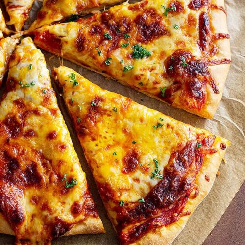 Homemade Cheese Pizza - Countryside Cravings