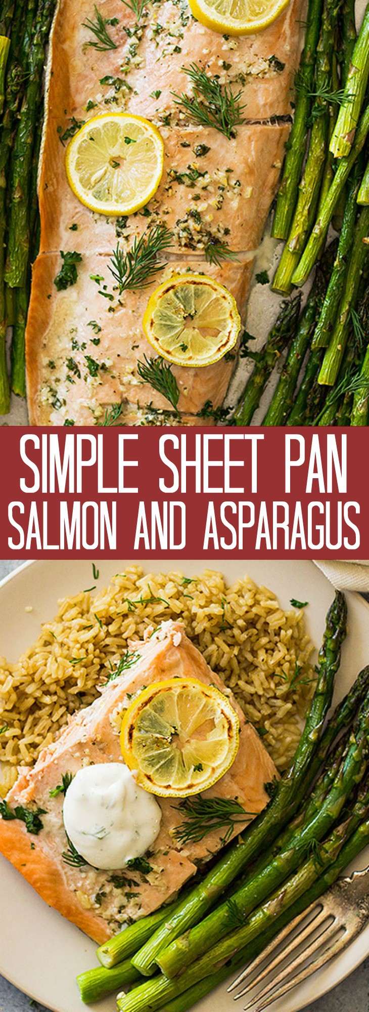 This Simple Sheet Pan Salmon and Asparagus is dinner made on one sheet pan and on your table in 20 minutes! | www.countrysidecravings.com