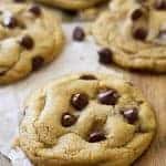 These No Chill Soft Chocolate Chip Cookies are soft, chewy, filled with chocolate chips and require no chilling time!!