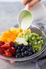 This Creamy Key Lime Fruit Salad is a great summertime salad to take to all of your BBQ's. It's quick and easy to make, healthy and refreshing.