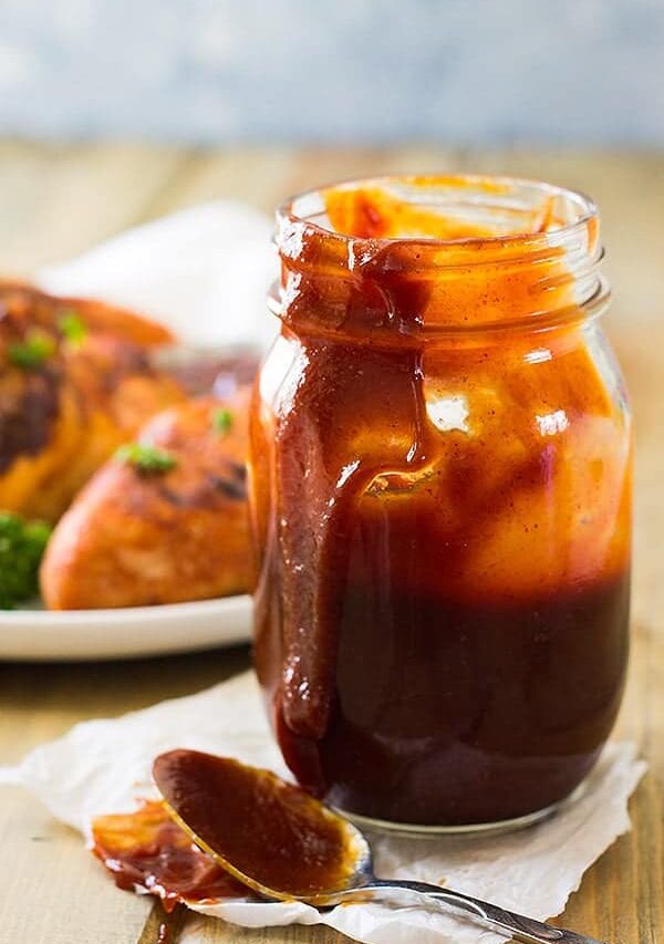 This Kansas City Style BBQ Sauce is rich, thick, sticky and sweet. Perfect for all your grilling needs this summer!