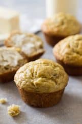 These Easy Banana Muffins are easy to make and kids love them! They are loaded with banana flavor and make a great breakfast!