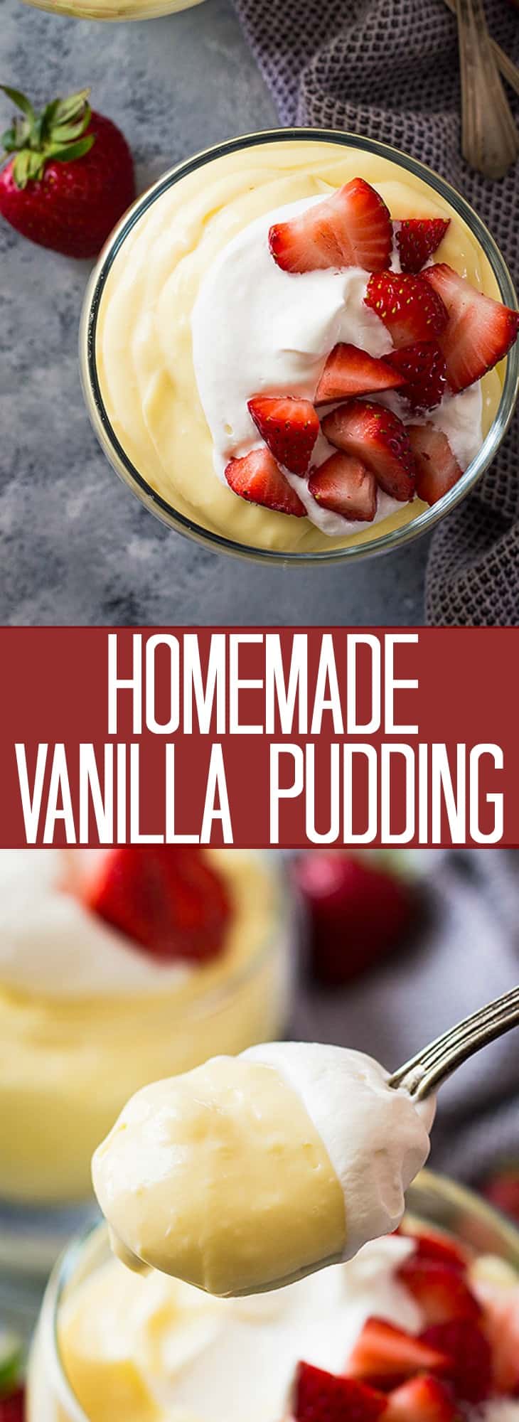 This Homemade Vanilla Pudding is a simple dessert to make. Dress it up with some cut fruit and homemade whipped cream for an extra special treat!