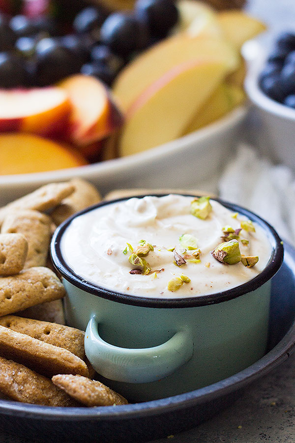 This Healthy Almond Butter Fruit Dip is quick and easy to make. It's perfect for after school snacks and even parties. 