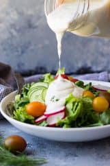 This easy Homemade Buttermilk Ranch Dressing is packed with fresh herbs and perfect for any salad.