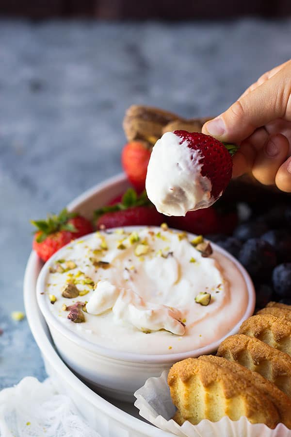 This Quick and Easy Marshmallow Fruit Dip is a great recipe to have on hand. It's light and fluffy and perfect for dipping fruit! 