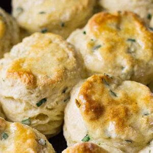 These Buttermilk Chive Biscuits are soft, tall, buttery and easy to make! And with the addition of chives it makes them extra special!