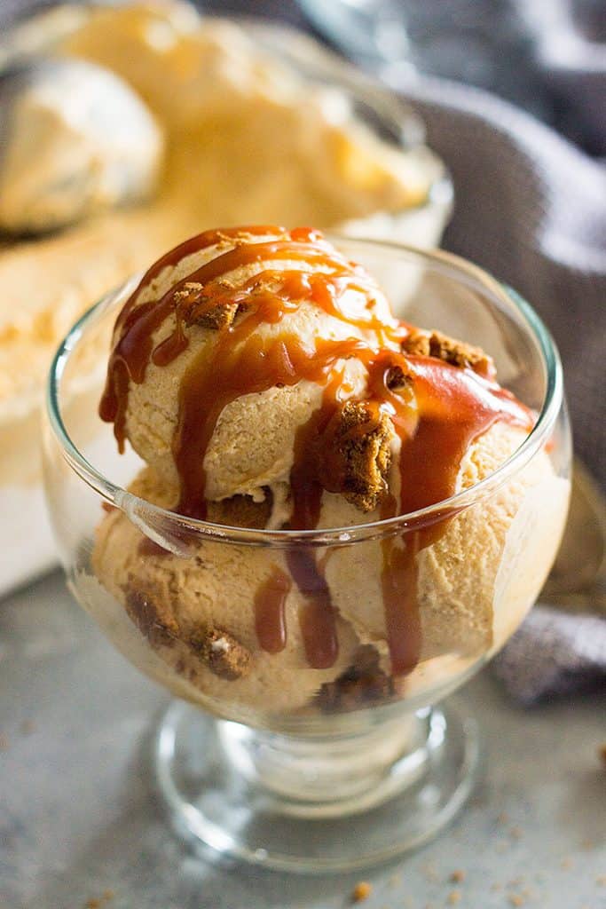 This No Churn Pumpkin Ice Cream is a creamy, smooth and tasty way to welcome fall! It uses simple ingredients and no ice cream maker!