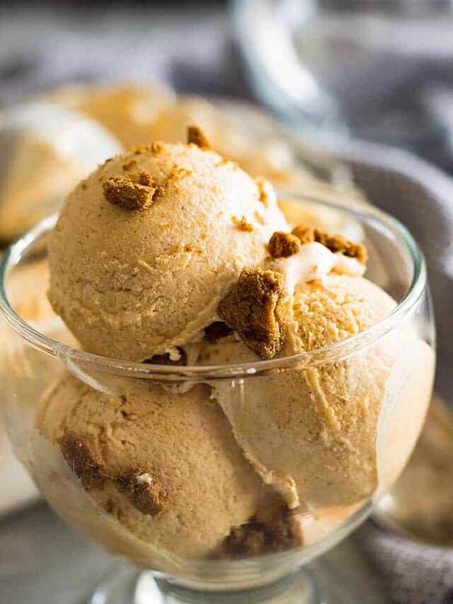 This easy No Churn Pumpkin Ice Cream tastes just like pumpkin pie! It's simple to make, uses no ice cream maker and is a wonderfully creamy fall treat!