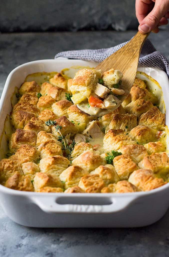 Chicken Pot Pie with Biscuit Topping Countryside Cravings